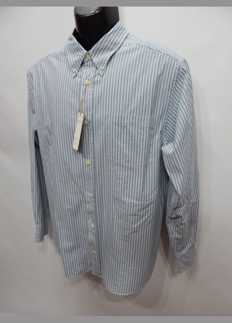 Синяя кэжуал рубашка No Brand