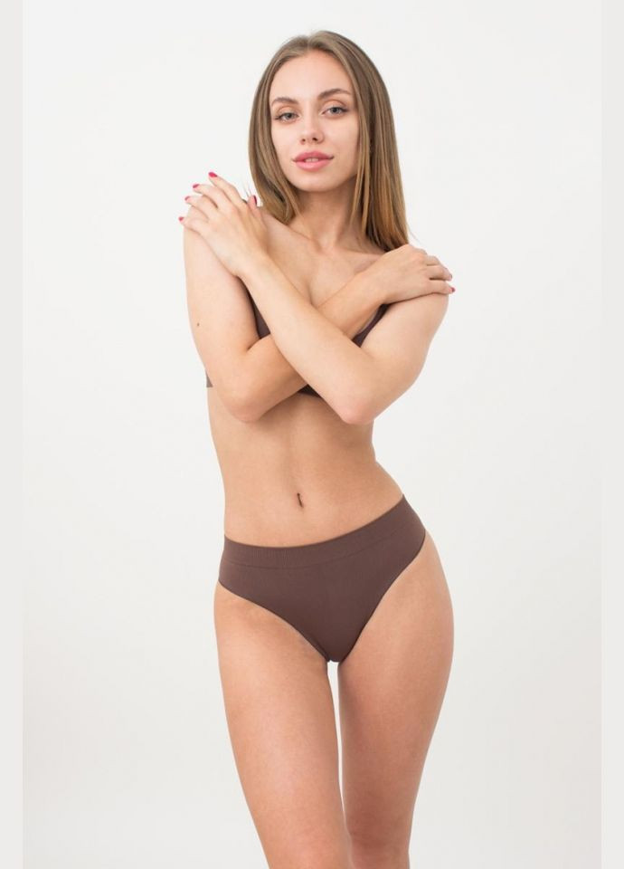 Трусики жіночі безшовні бразиліана в рубчик Giulia BRASILIAN BRIEFS RIB (296470317)