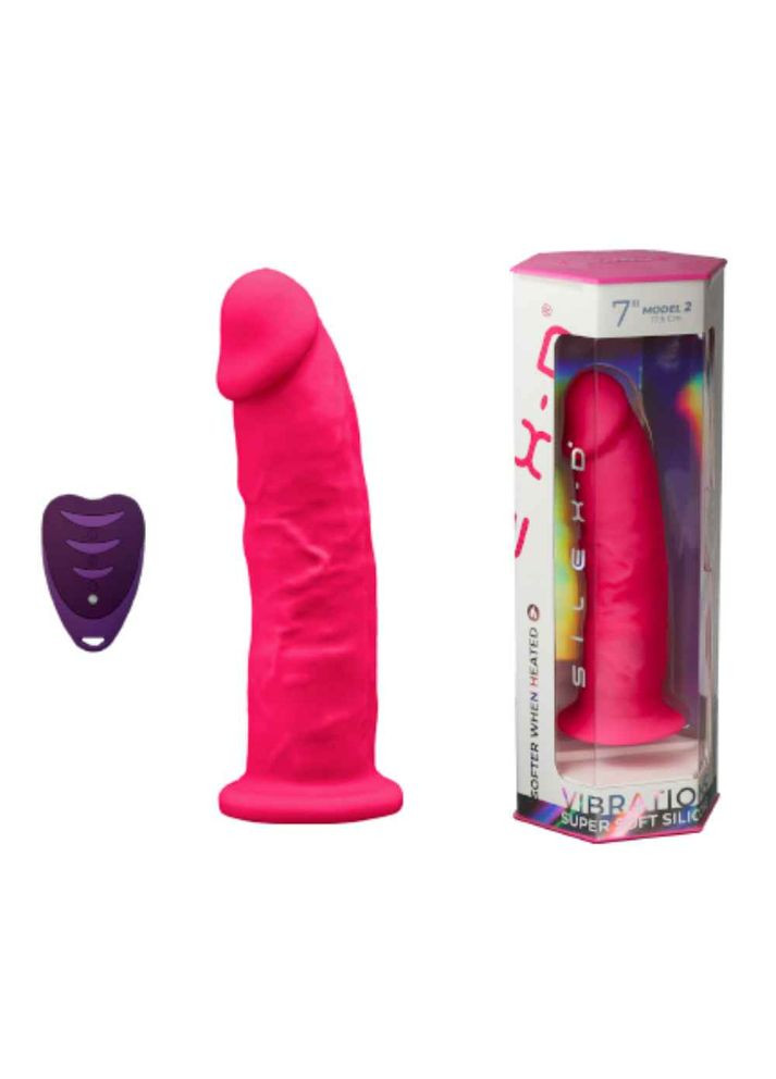Реалістичний вібратор-масажер для точки G з пультом керування Model 2 (7") ZM01 рожевий Silexd (351382232)