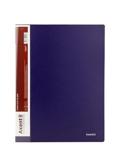 Папка з затиском А4 синя (1) (10) 1301-02 Axent (362460095)