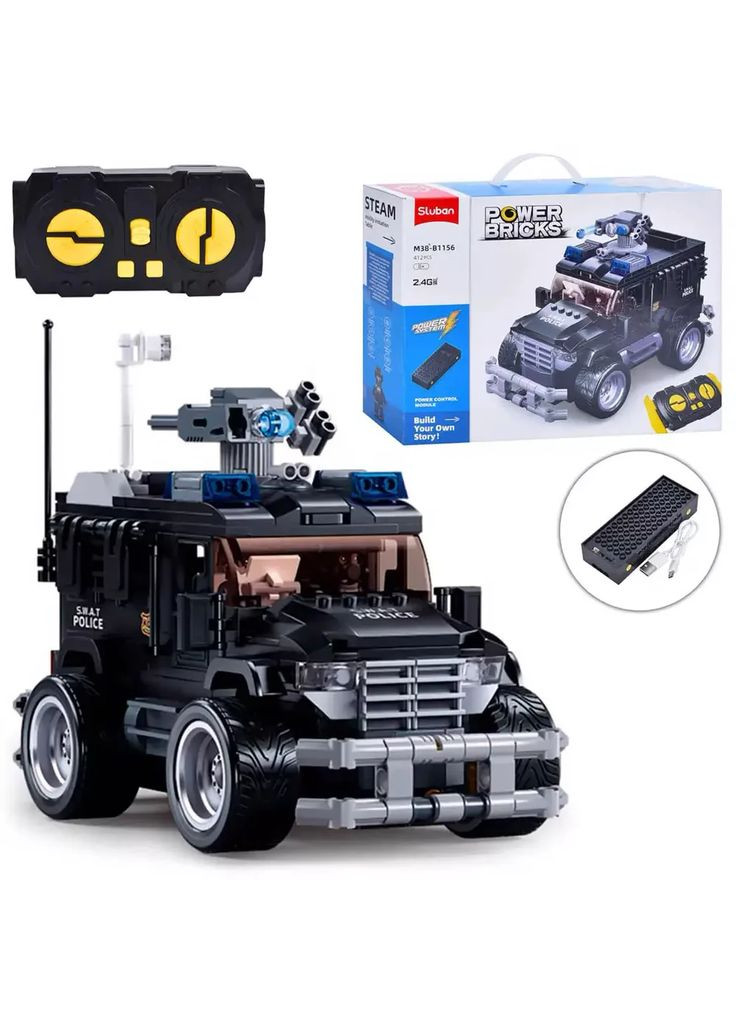 Конструктор Power Bricks Штурмова машина 412 дет на радіокеруванні (M38-B1156) Sluban (346998897)