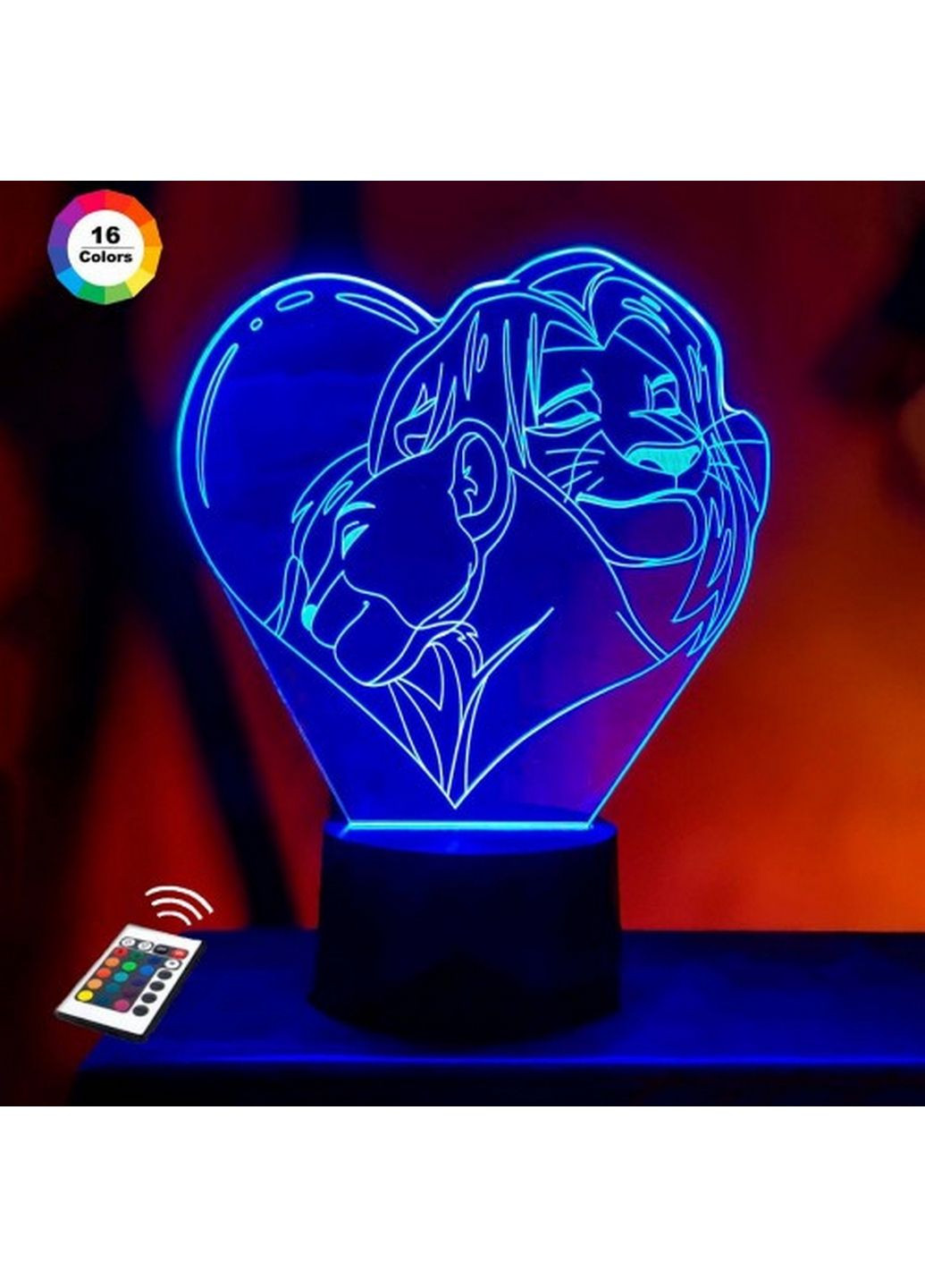 3D ночник-светильник "Король Лев" 3DTOYSLAMP (279326385)