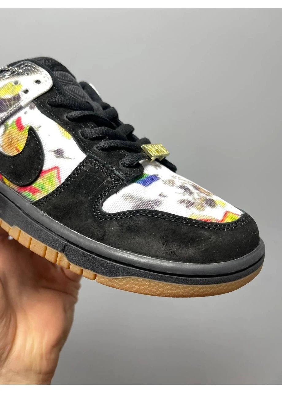 Комбіновані кросівки чоловічі nike supreme x sb dunk low rammellzee найк сб данк демісезон No Brand