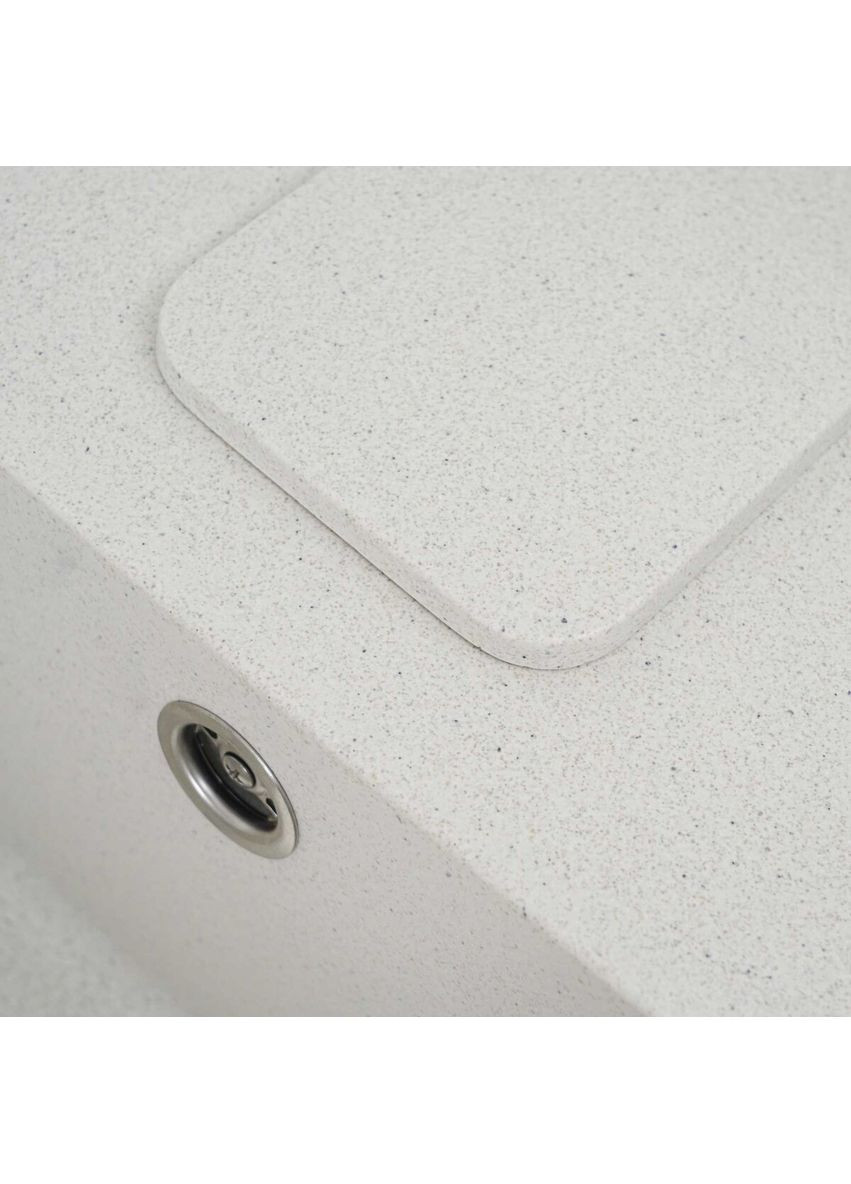 Гранитная мойка для кухни 7850 CUBE матовая Белая в точку Valeso (336934497)