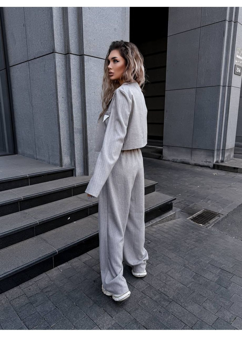 Костюм из тиара (жакет, брюки), цвет Бежевый. Fashion (365072231)