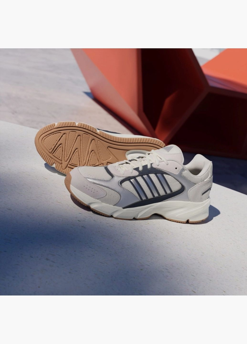 Бежеві кросівки чоловічі crazychaos 2000 beige/metallic ig4351 adidas