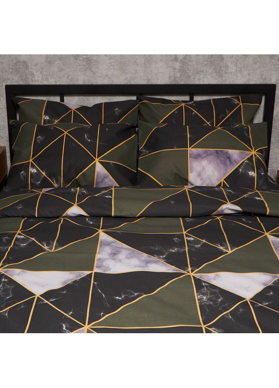 Комплект постельного белья Микросатин Premium King Size 220x240 наволочки 2х50х70 (MS-820009906) Moon&Star Golden Marble (356113936)