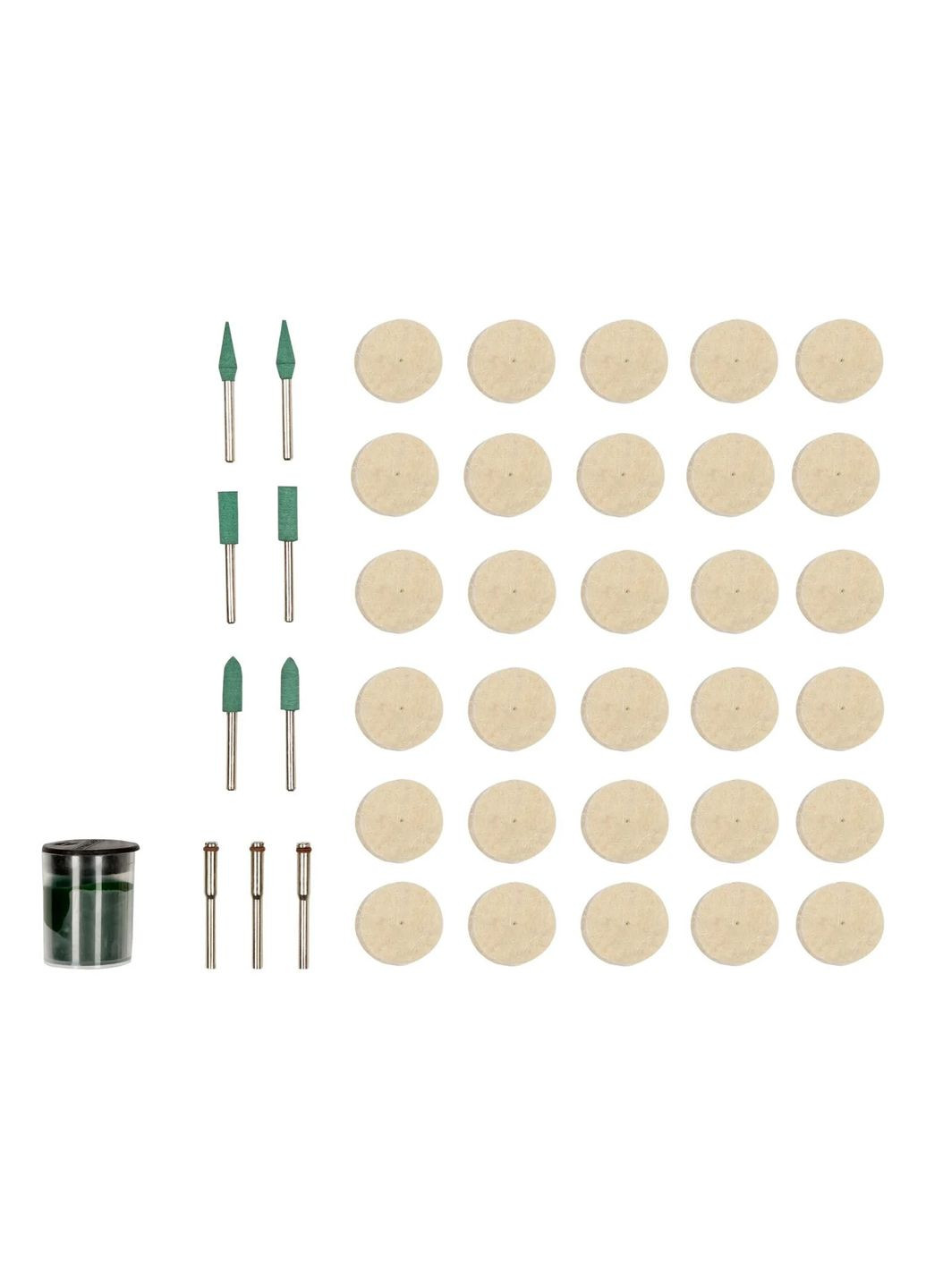 Набір полірувальних дисків та шліфувальних насадок 35 шт PZMG 6 A1 комбінований Parkside (322523082)