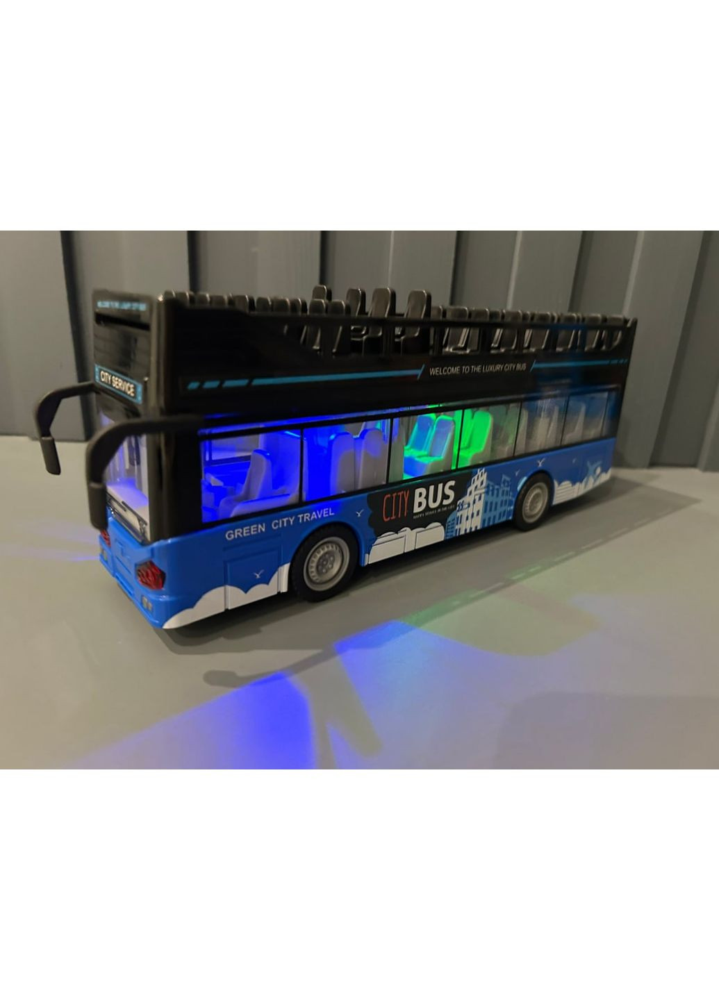 Автобус городской двухэтажный инерция музыка свет (JS122-122A) No Brand (365807443)