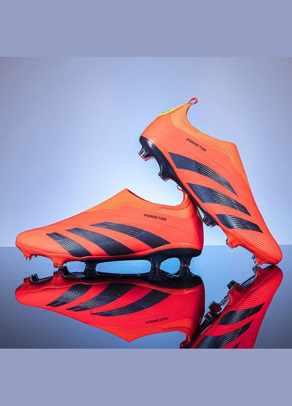 Красные футбольные бутсы No Brand без шнурков