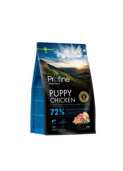Корм сухий Puppy Chicken and Potatoes для цуценят та юніорів всіх порід, з куркою та картоплею, 3 кг Profine (334372434)