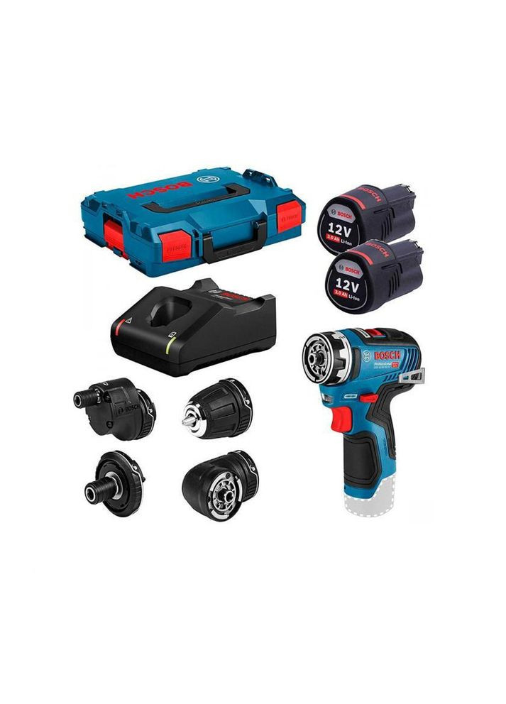 Акумуляторний дриль-шурупокрут GSR 12V-35 FC (2x12В, 10 мм, 35 Нм, 3 Агод) з 4 насадками + 2АКБ зарядний пристрі (25622) Bosch (329742742)
