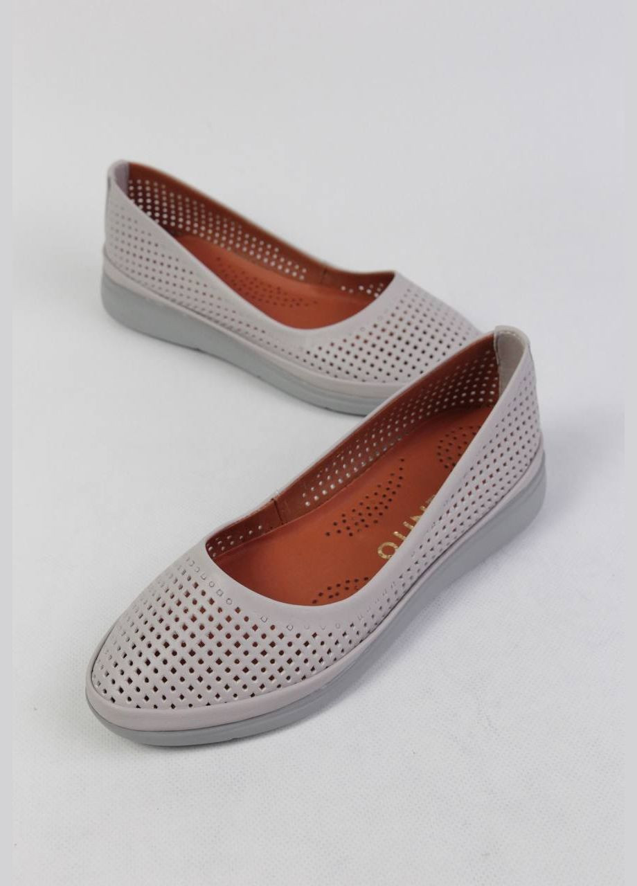 Женские балетки Benito | серые однотонные натуральная кожа (322186382)