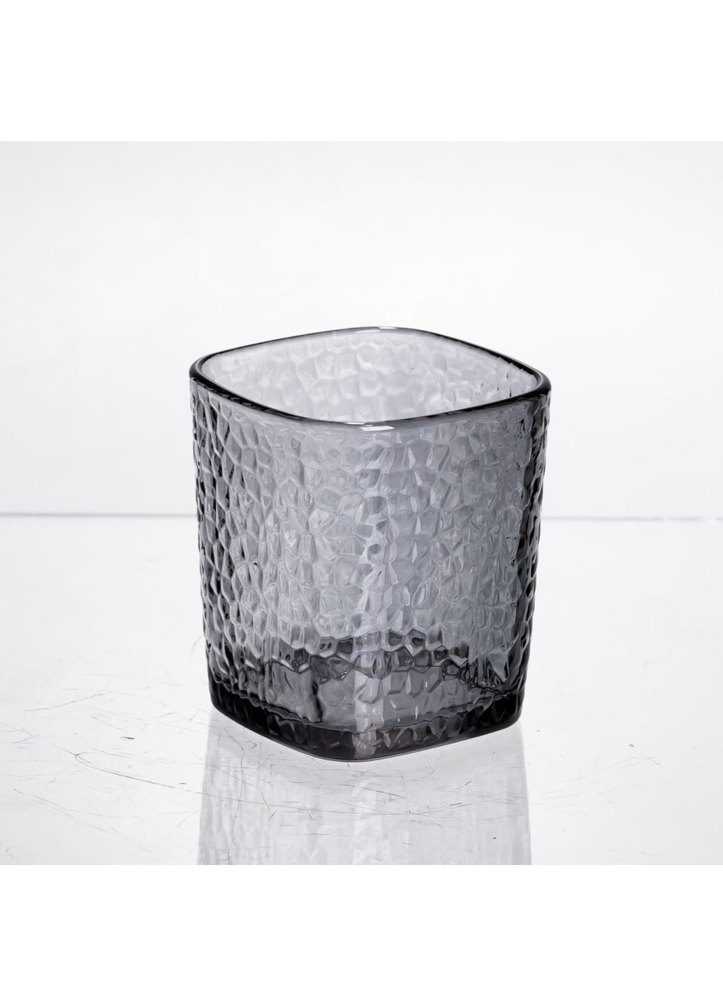 Набор стаканов из толстого стекла 6 штук по 250 мл квадратных, серый Yiwu (367983831)