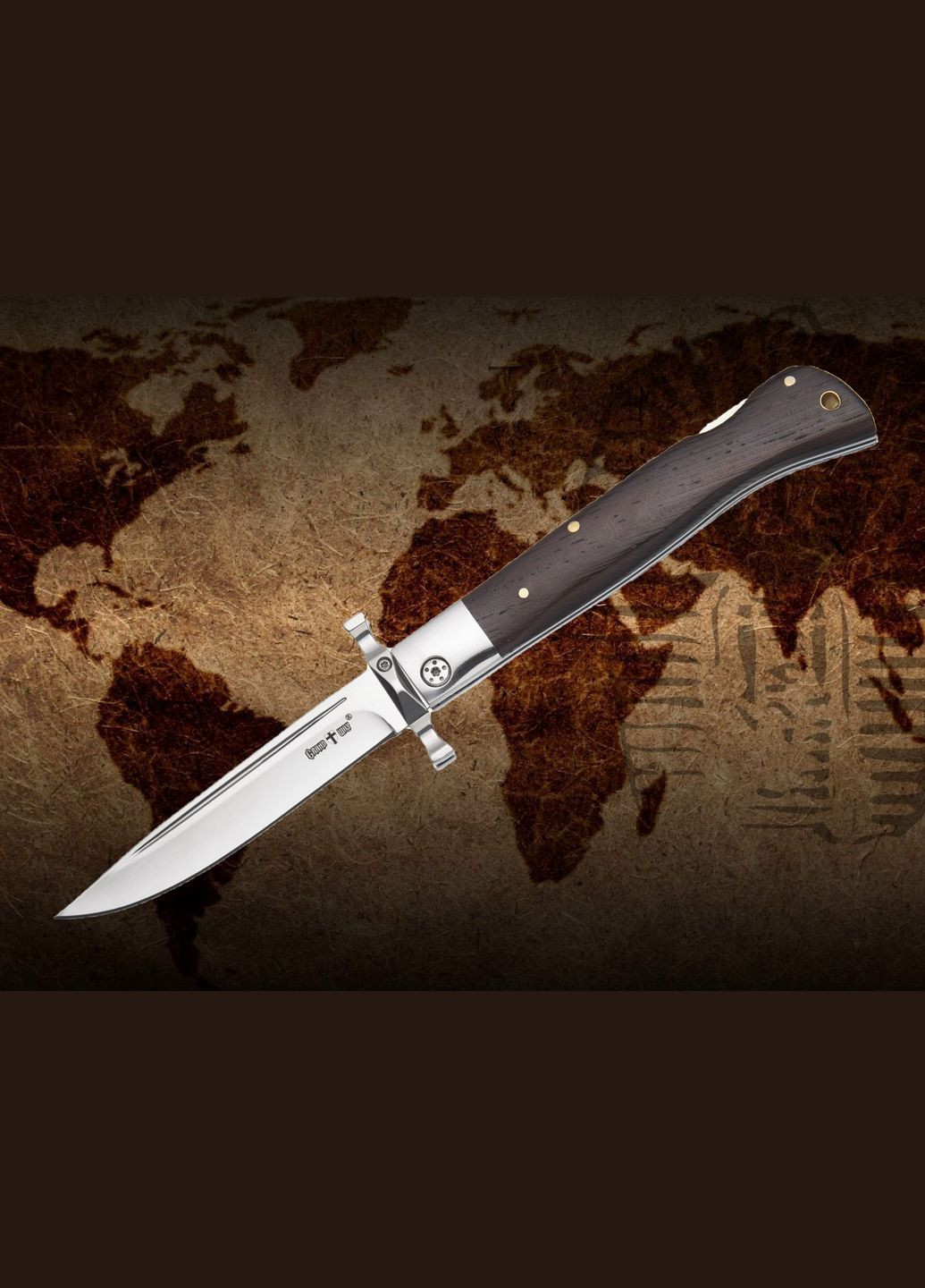 Ніж Складаний Фінка Стилет із Гардою, Сталь 440C Італійський дизайн GW3090 No Brand (370770559)