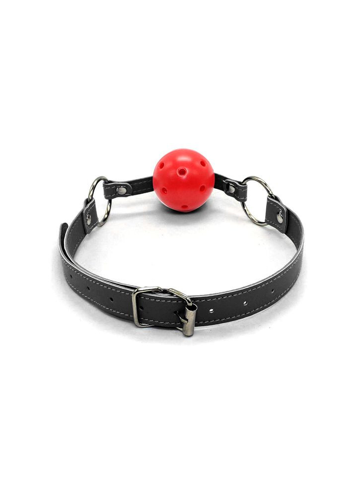Кляп, красный шарик на черном ремешке CherryLove DS Fetish (293293711)