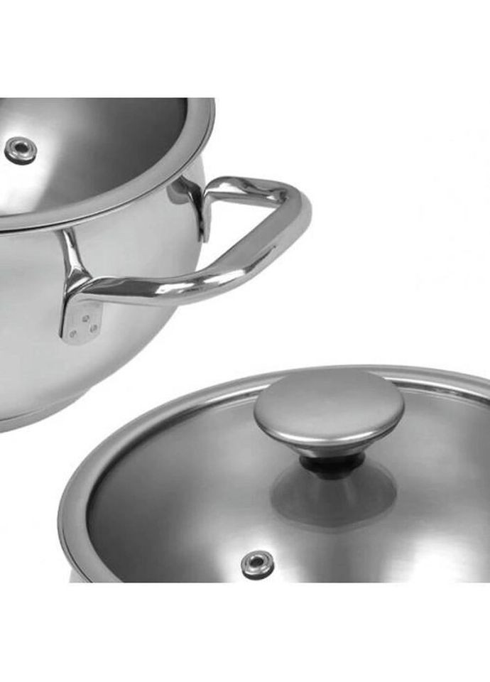 Кастрюля с крышкой Ottimo 55879-16 16 см 1.8 л серебристая Lessner (319552360)