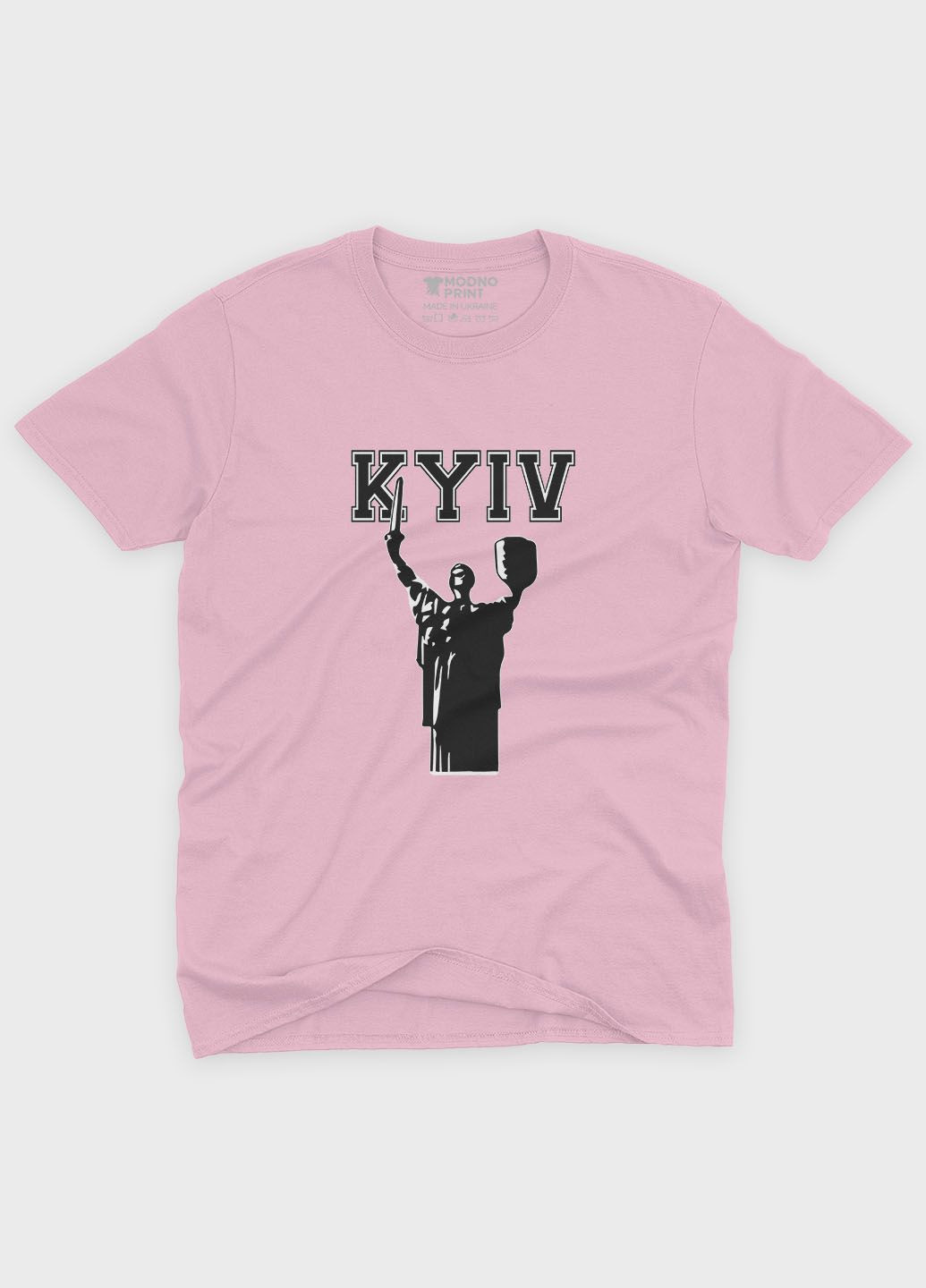Рожева демісезонна футболка для хлопчика з патріотичним принтом київ блідо-рожевий (ts001-5-lpinkj-005-1-129-b) Modno