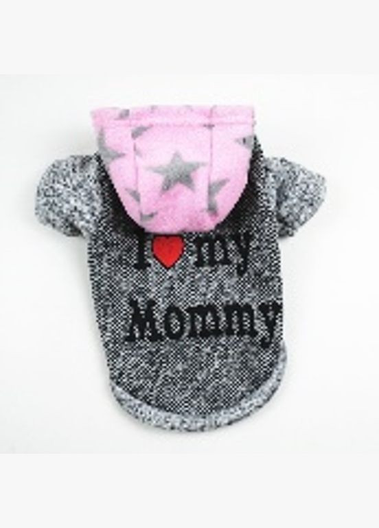 Толстовка для котів Pet Style "Я люблю матусю" Сіра M No Brand - (323231844)