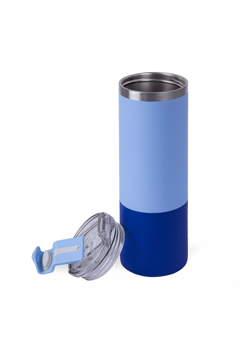 Термокружка из нержавеющей стали с матовым покрытием сине-голубая 500 мл Discover manhattan (280831736)