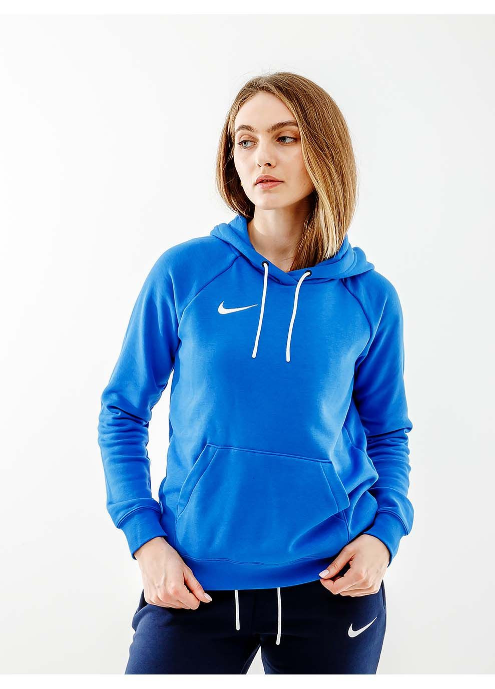 Женская Худи FLC PARK20 PO HOODIE Голубой Nike (302224282)