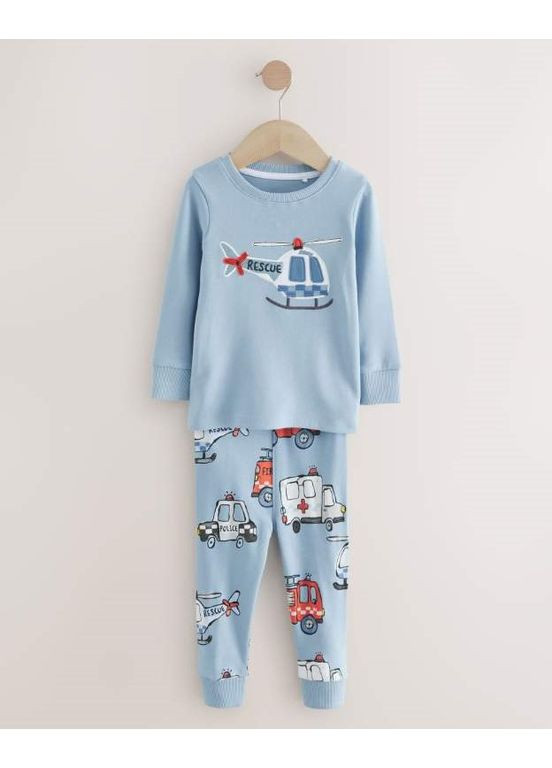 Комбінована всесезон піжама з бавовняного трикотажу emergency/blue Next Trend 7247~01