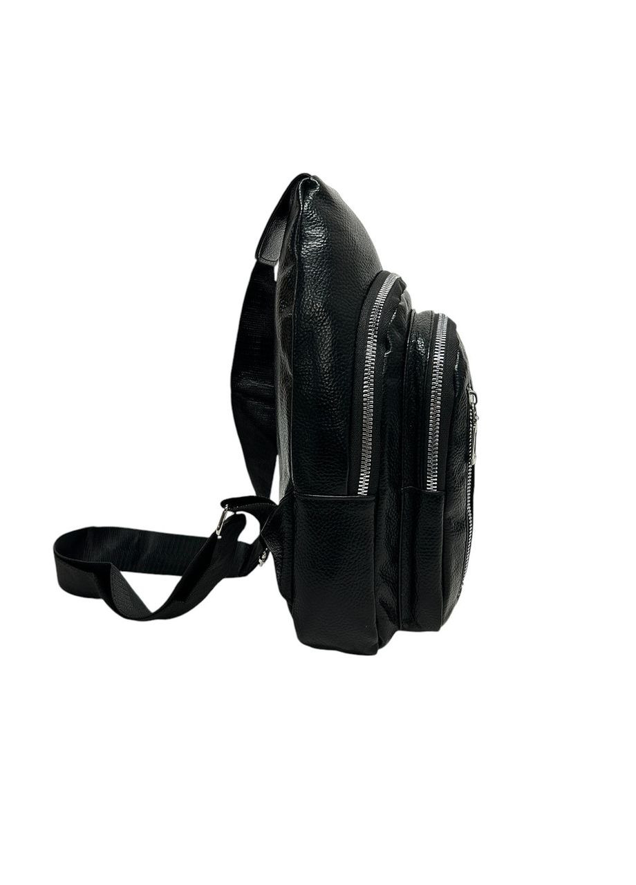 Мужская сумка из эко-кожи 1557-1 черная 30 х 18 х 7 No Brand (371682707)