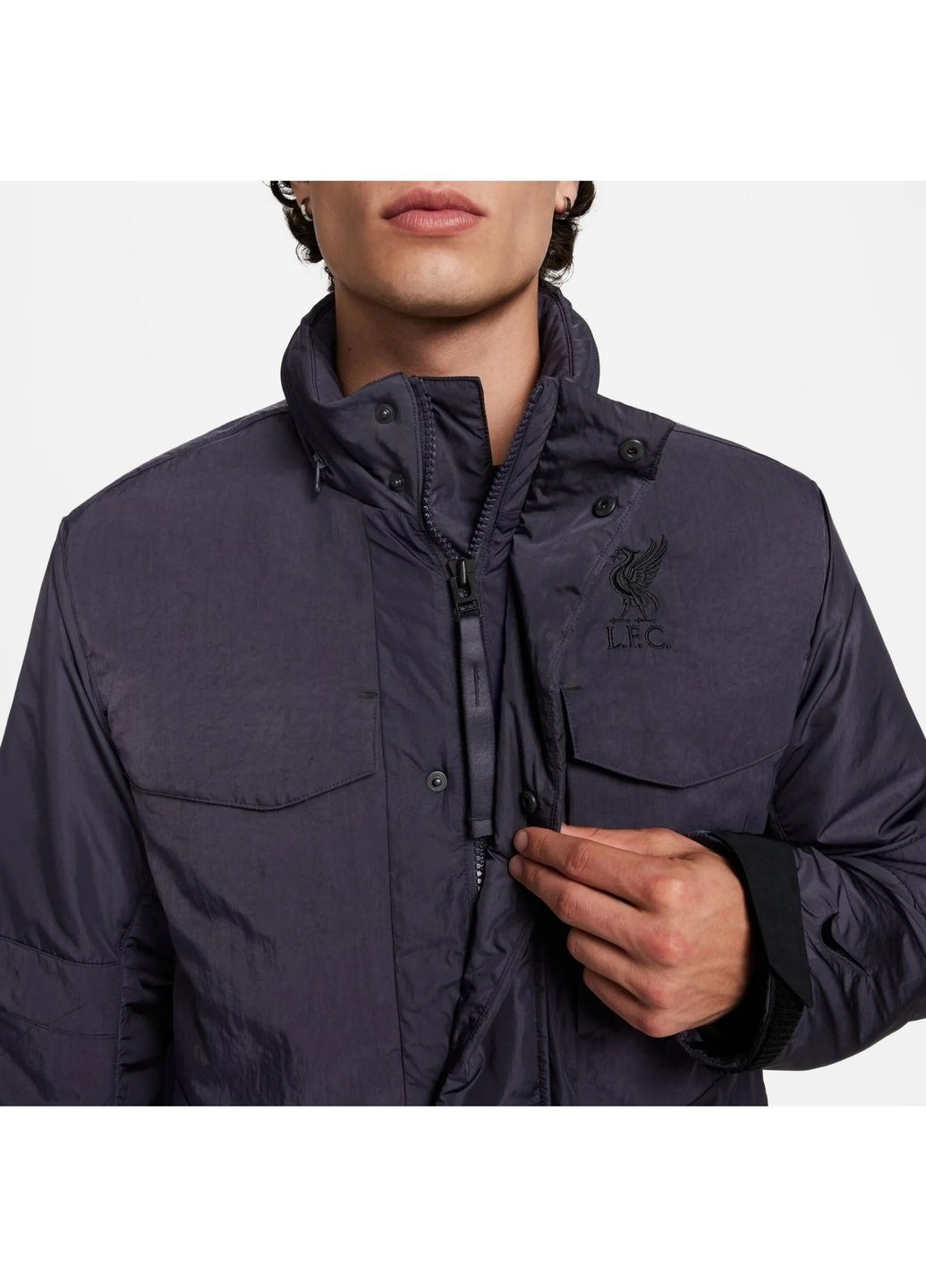 Фіолетова куртка чоловіча puffer jacket liverpool fc syn fl violet fb2142-015 Nike