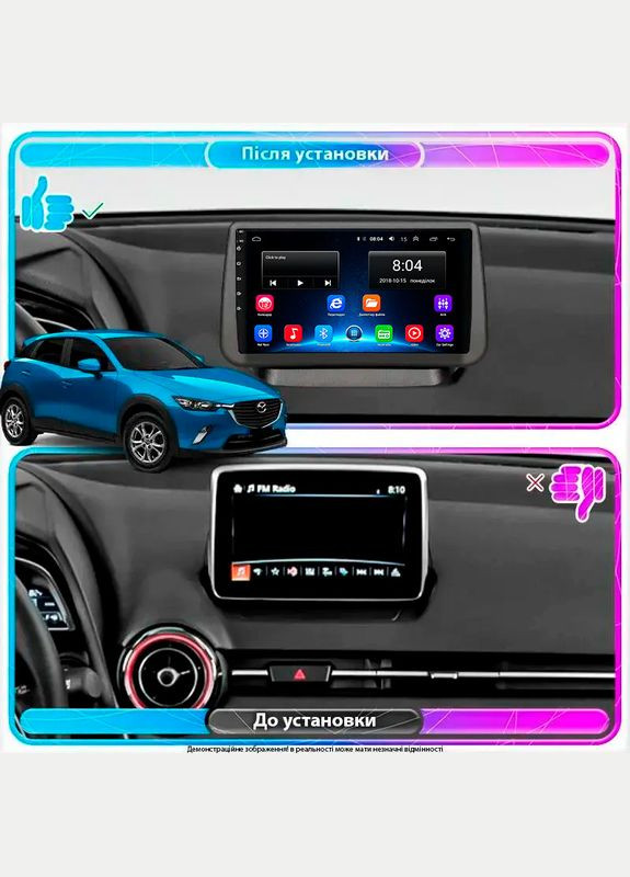 Штатная магнитола для Mazda CX-3 I 2015-2018 экран 9" 2/32Gb Wi-Fi GPS Base 4шт Lesko (336198314)