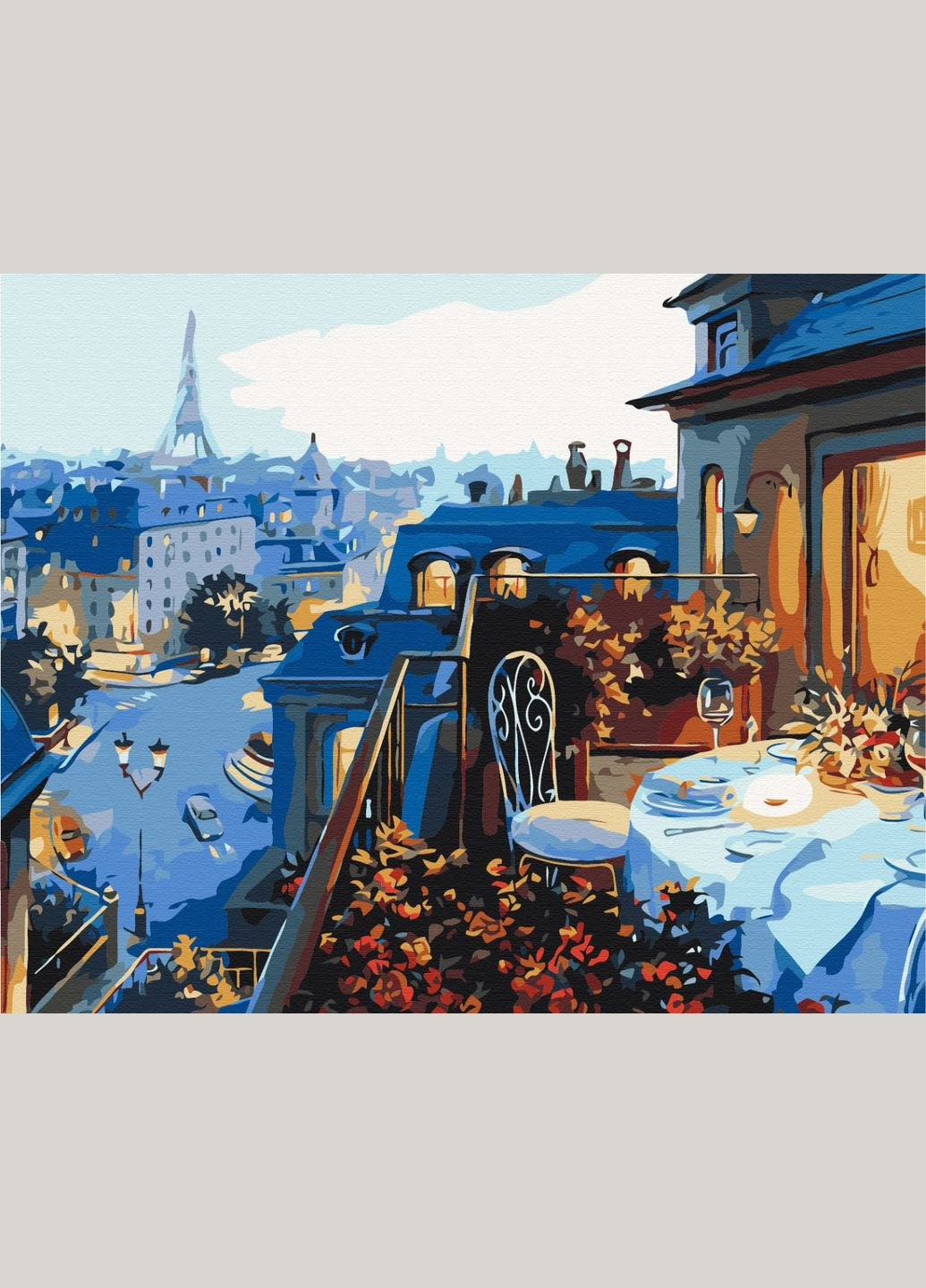 Картина за номерами "Краєвид на Париж" 40х50 см Brushme (365243908)