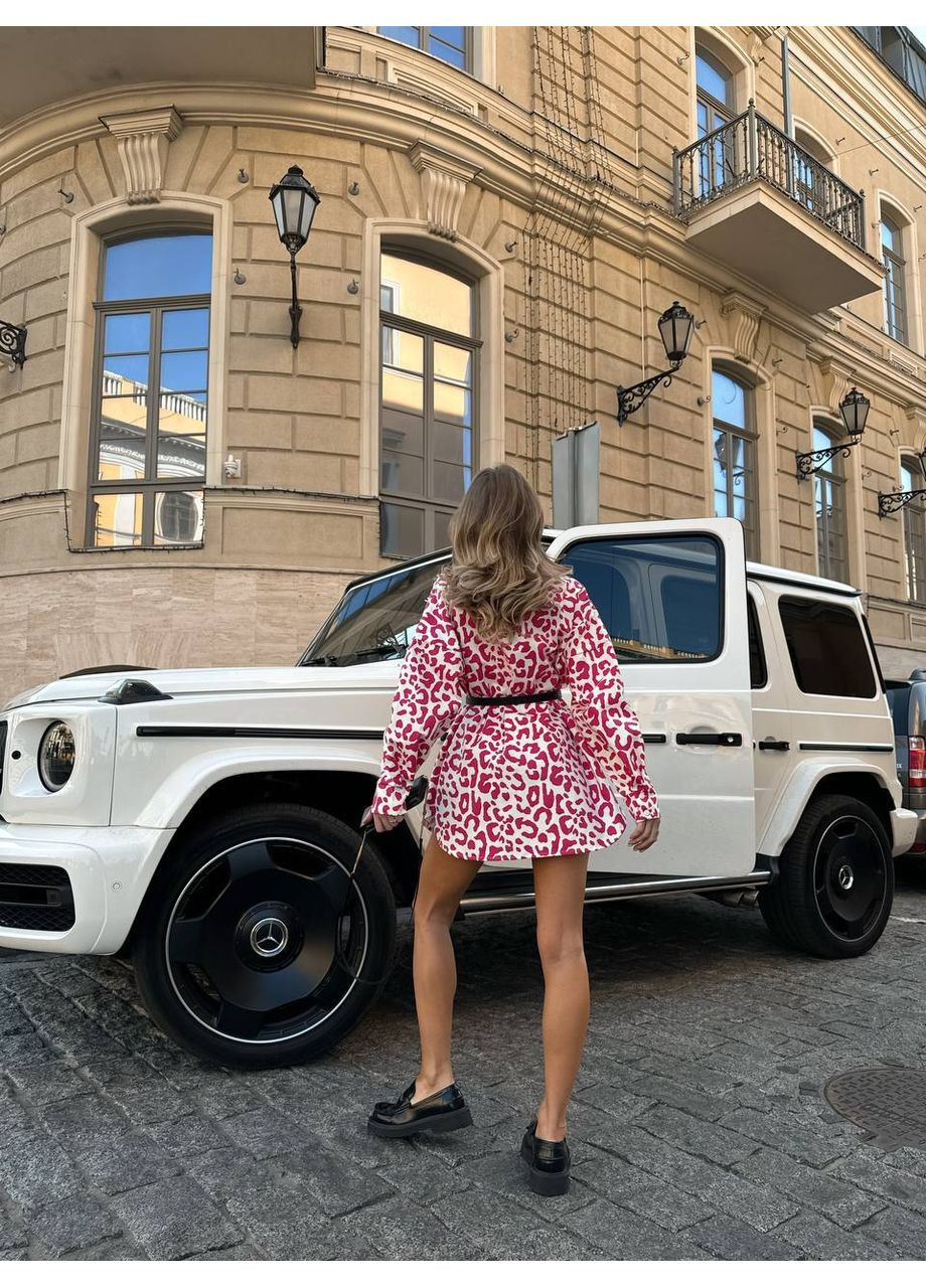 Розовая рубашка в полоску DK/DL Мода без кордонів с длинным рукавом