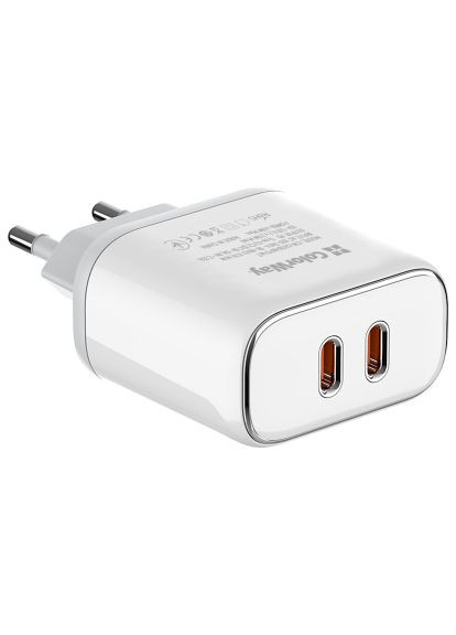 Зарядное устройство ) (40W) white (CW-CHS048PD-WT) Colorway Power Delivery Port PPS USB (Type-C PD + Type-C PD (369881296)