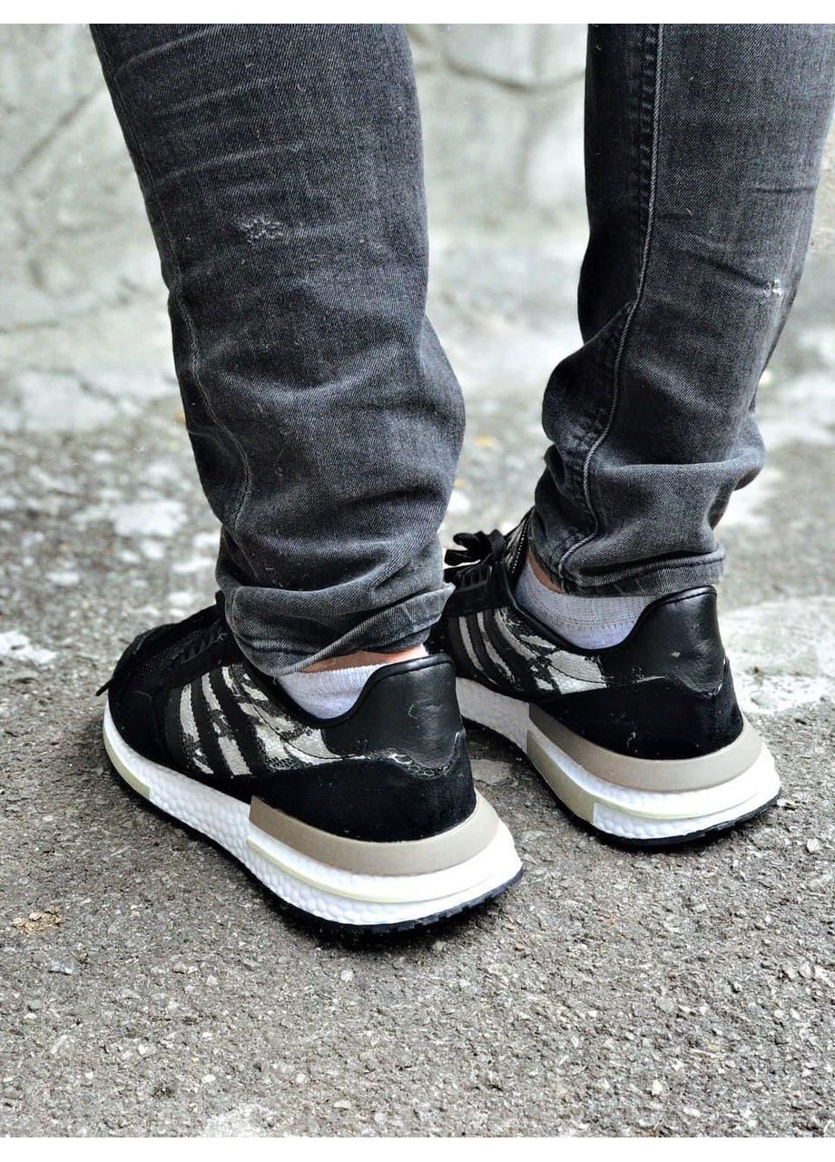 КРОСІВКИ ЖІНОЧІ ADIDAS ZX 500 RM BLACK COMO АДІДАС ZX 500 No Brand чорні демісезони (368856065)
