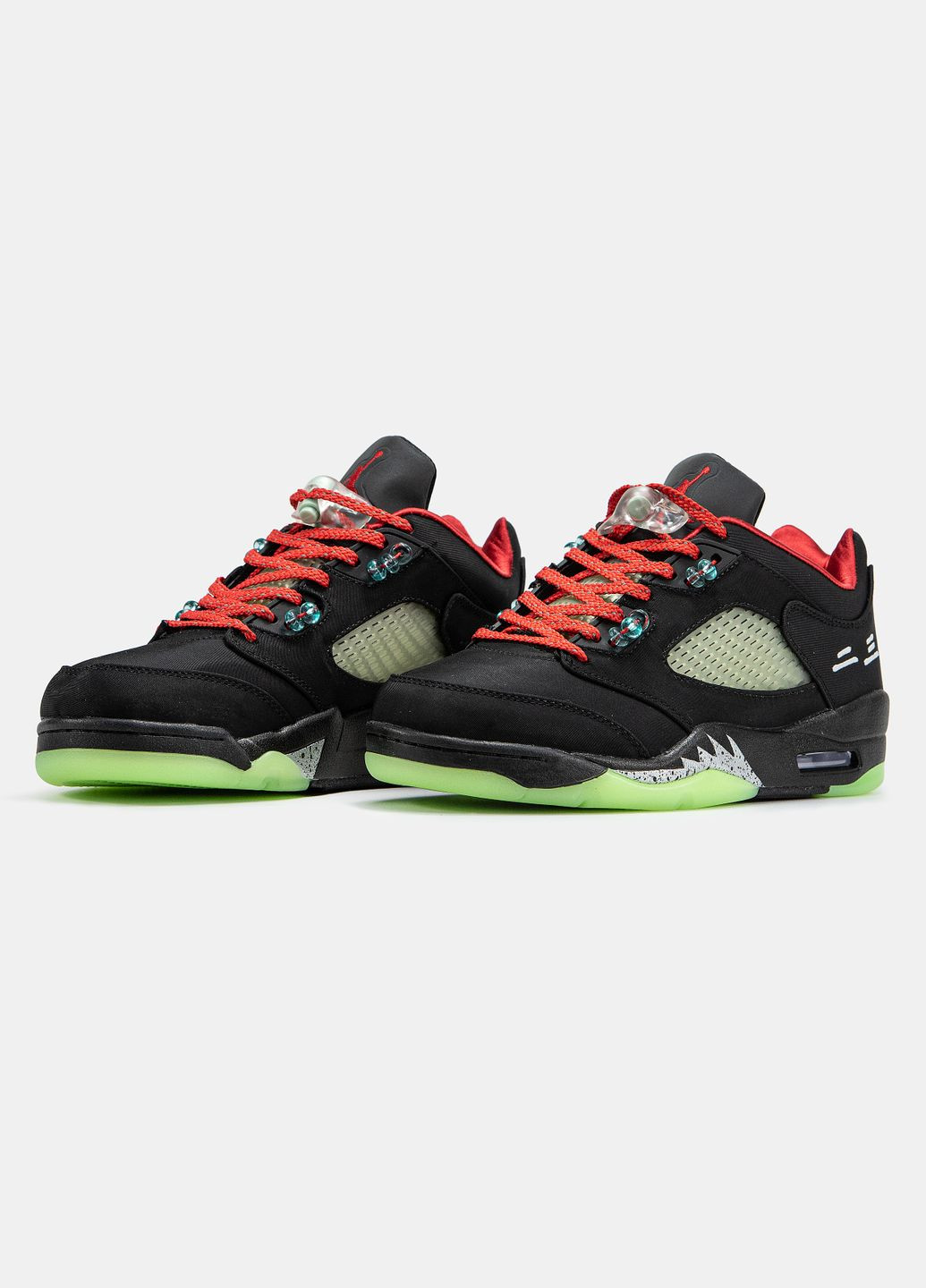 Кросівки жіночі і чоловічі Nike Jordan 5 SP Low Black | Найк Джордан 5 чорні No Brand чорні демісезони (332213972)