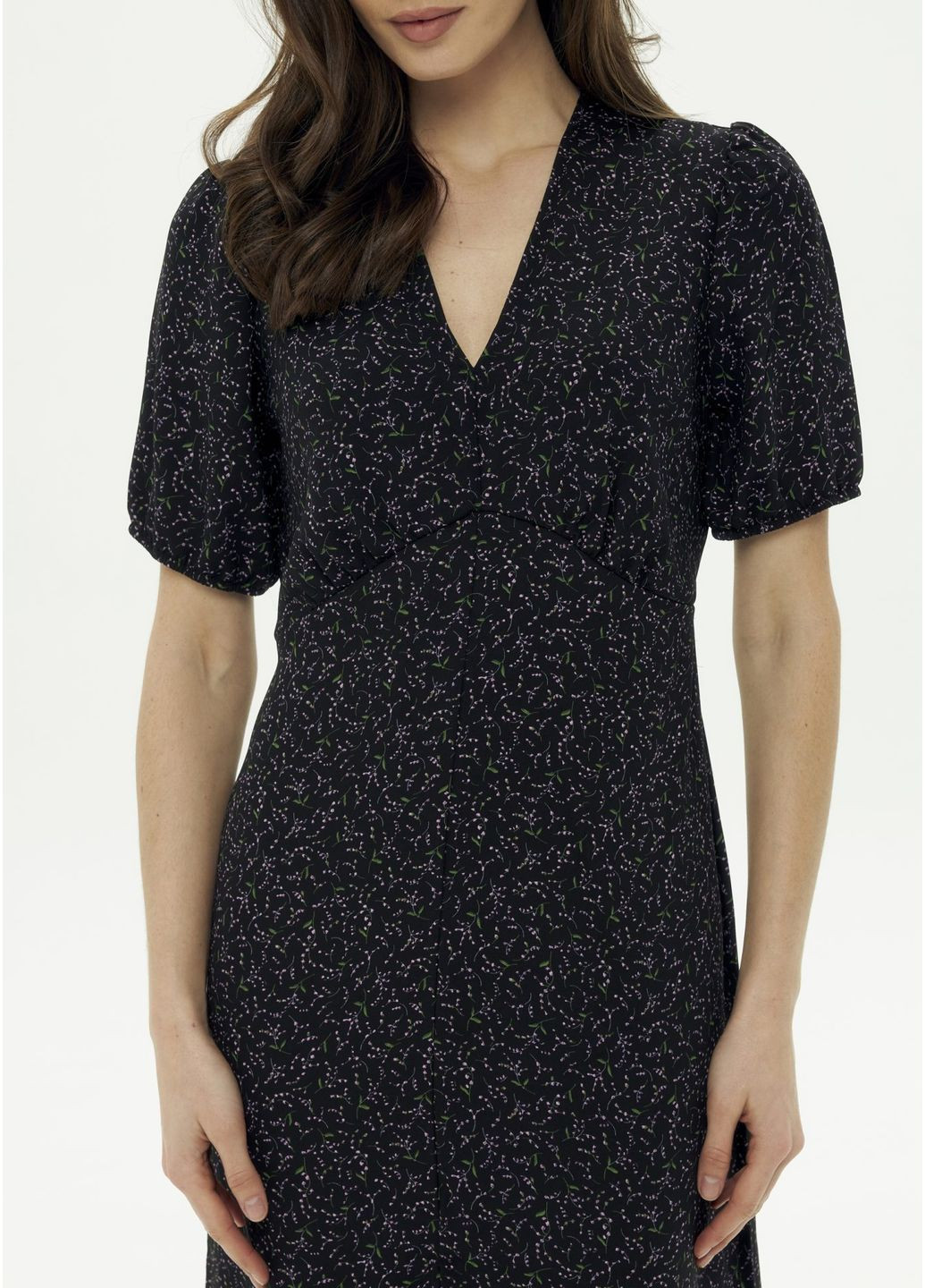 Комбинированное платье 1600282511al черный Alvo