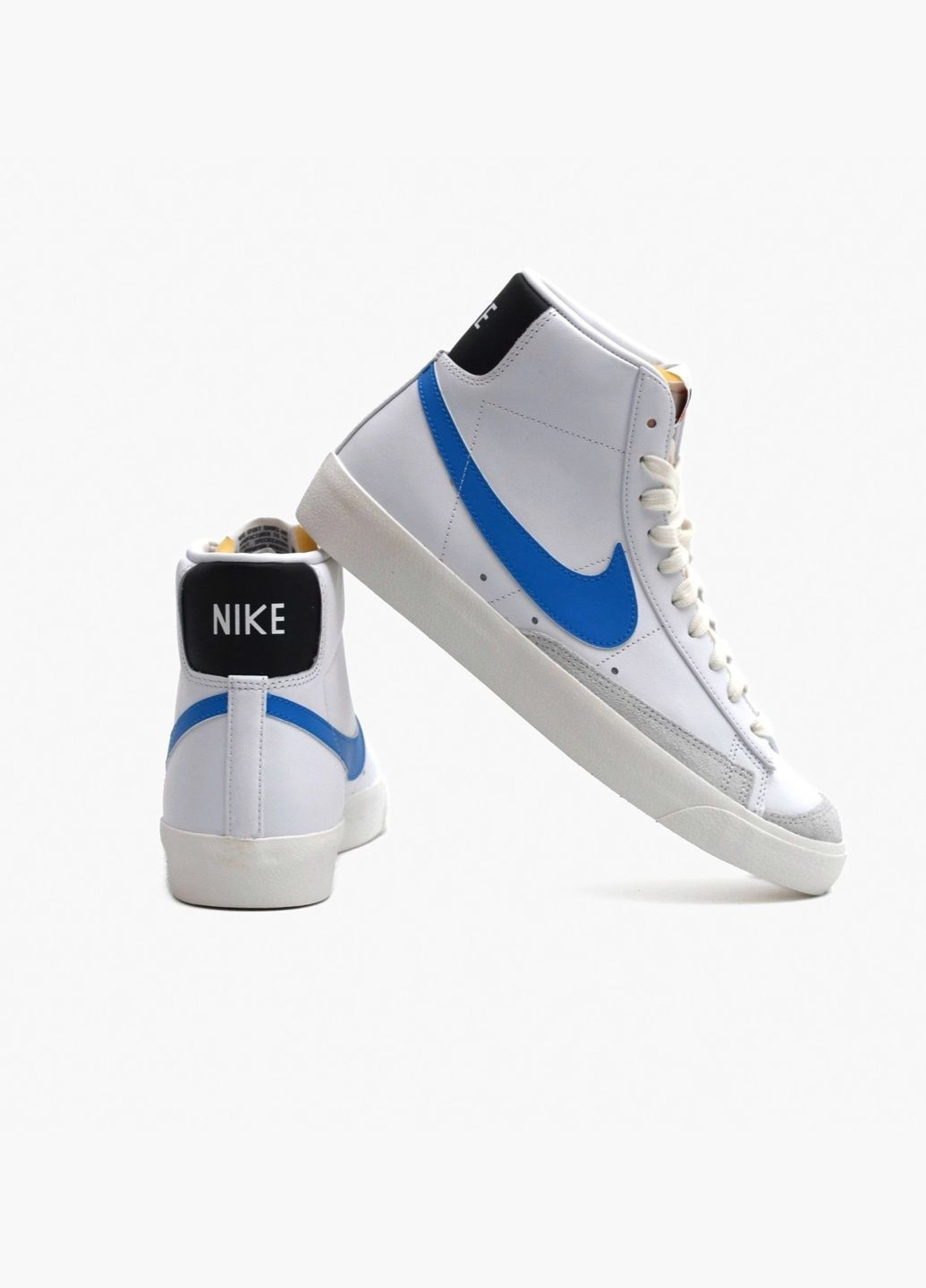 Белые кроссовки мужские blazer mid 77 vintage white/blue bq6806-118 Nike