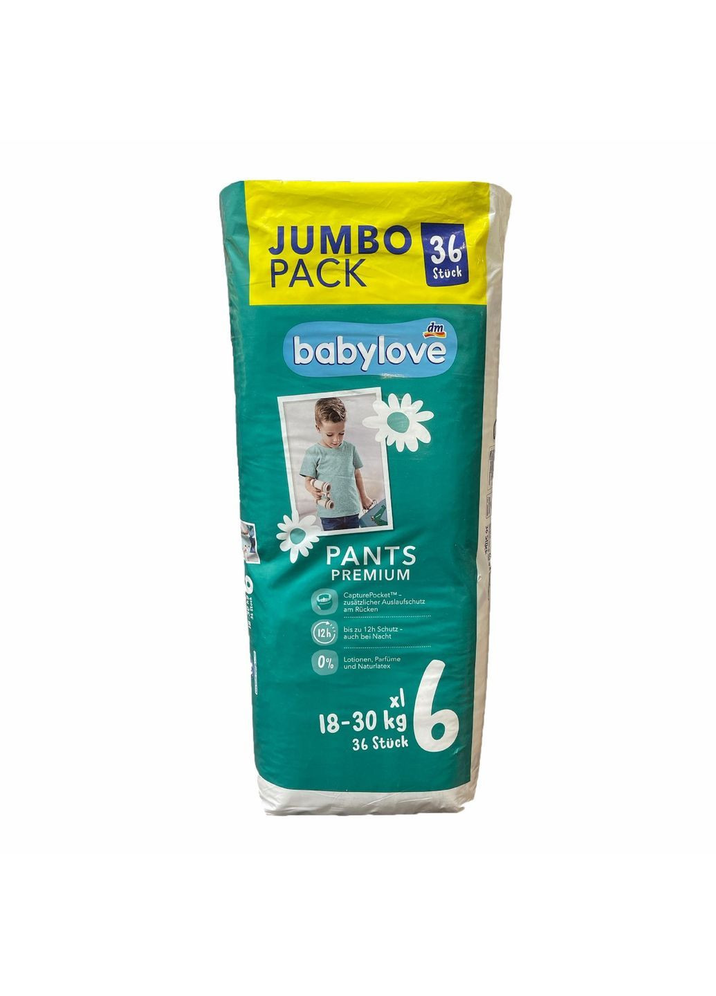 Підгузки-трусики Jumbo Pack Premium 6 XXL 18-30 кг 36 шт BabyLove (369668593)