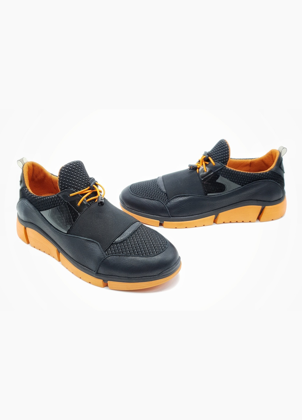 Черные мужские кроссовки черные кожаные g-19-2 27,5 см (р) Gross