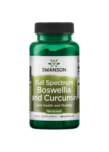 Босвеллия с куркумином, Boswellia and Curcumin, 60 капсул Swanson (364312240)