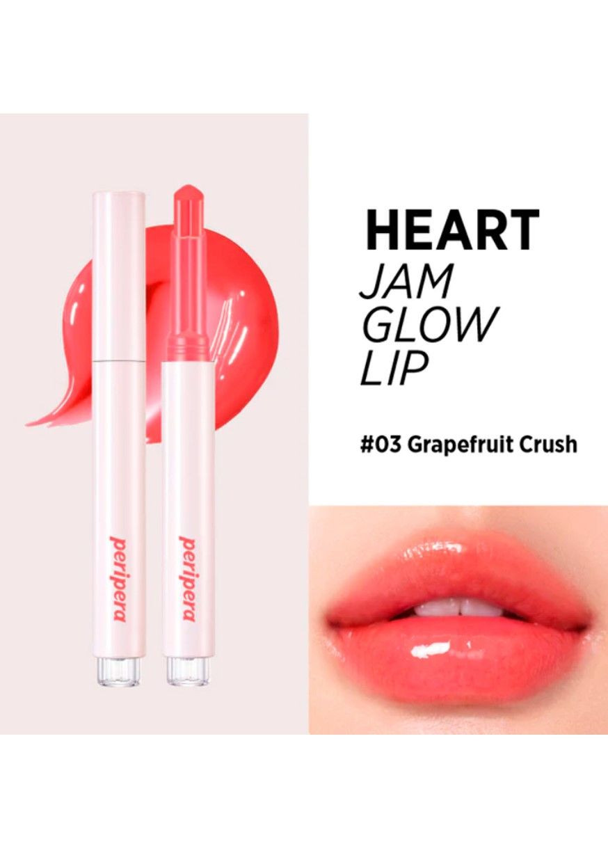 Сияющий блеск-помада в стике Heart Jam Glow Lip 03 Grapefruit Crush 1.4g Peripera (292311407)