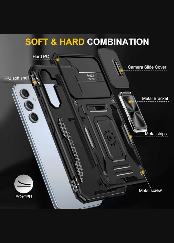 Ударопрочный чехол Camshield Army Ring для Samsung Galaxy S25+ / S24+ Black No Brand (344465045)