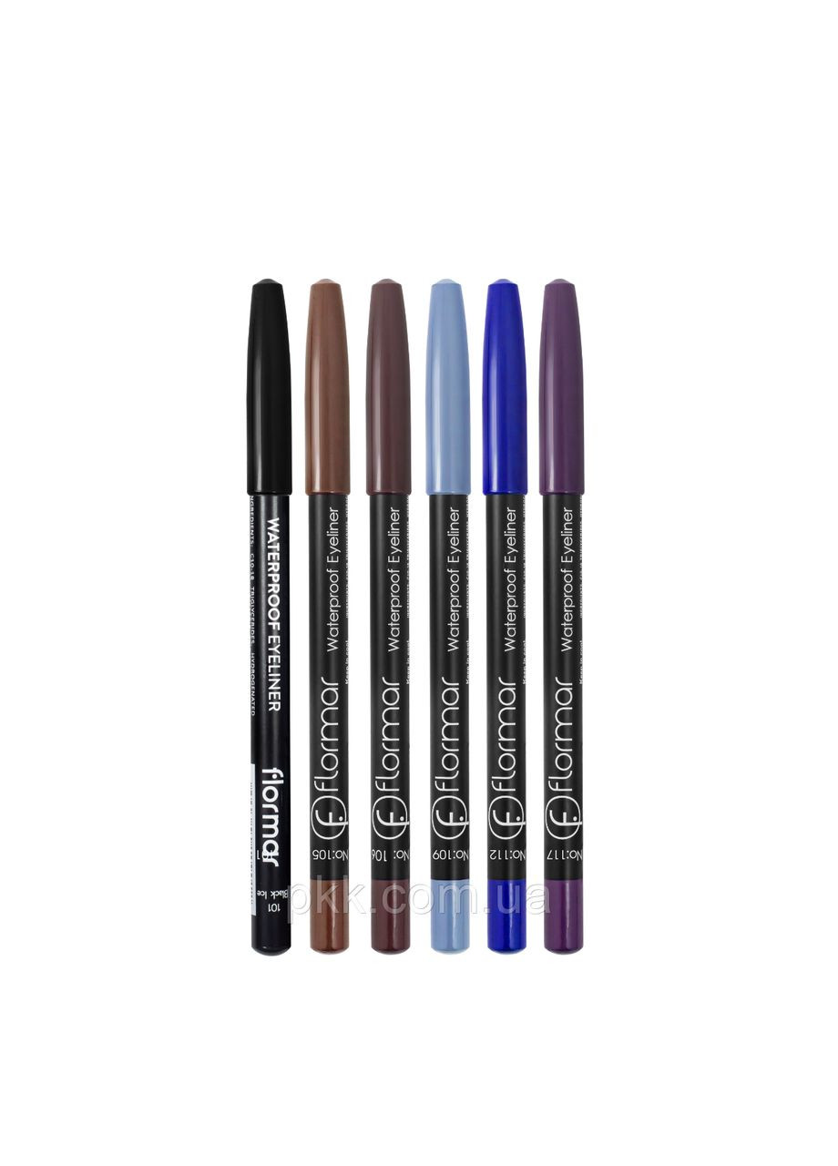 Олівець для очей Waterpoof Eyeliner водостійкий № 101 Чорний Flormar (306090932)