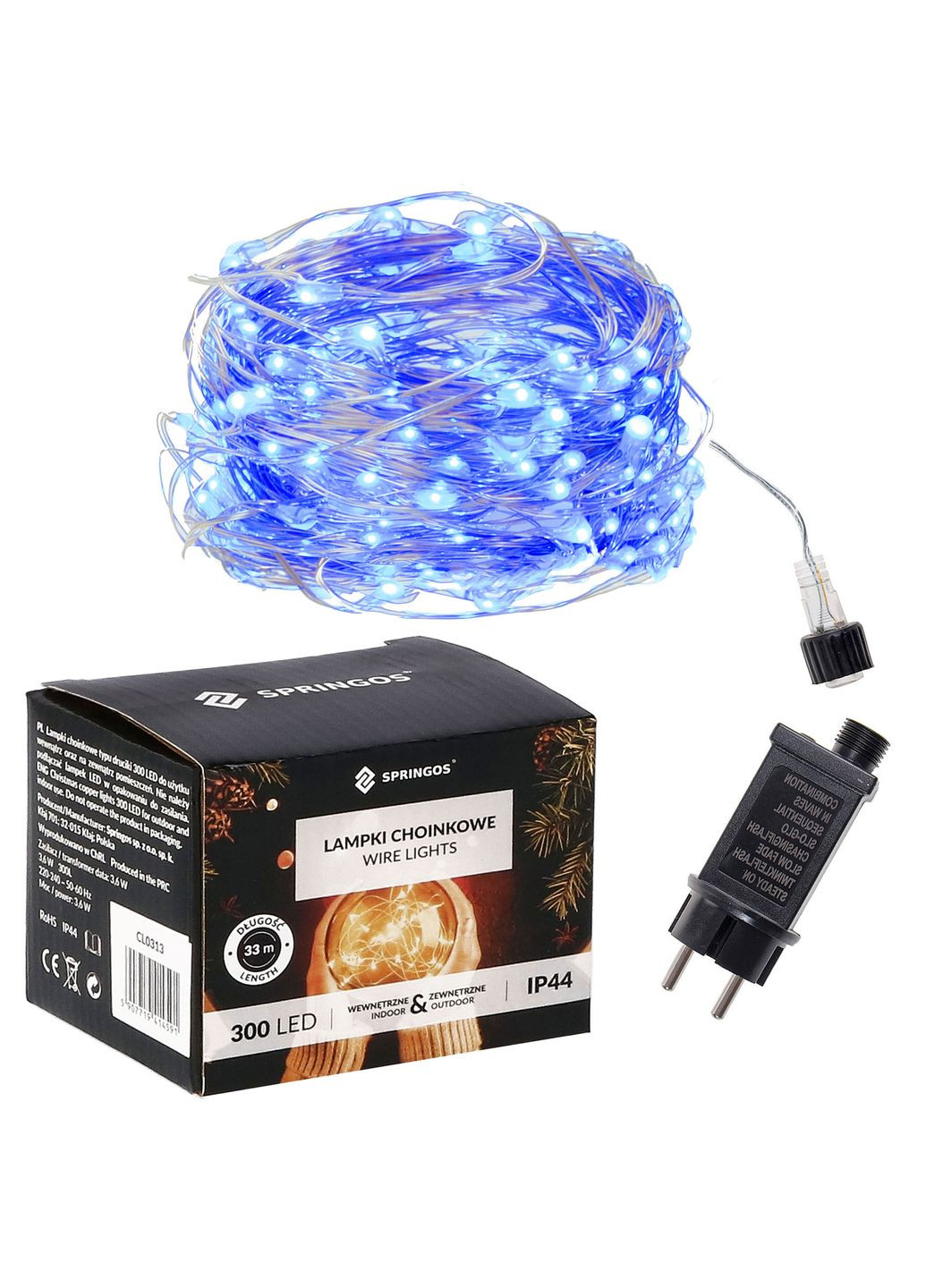Гирлянда 30 м 300 LED Blue Springos CL0310 (323163900)