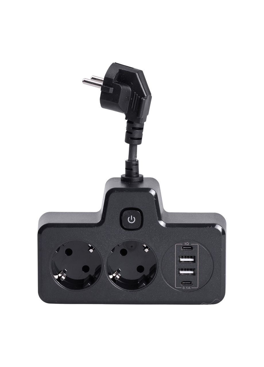 Сетевой фильтр на 2 евро розетки с 2 USB и 2 Type-C черный HP-5-18 Jooki (360920831)