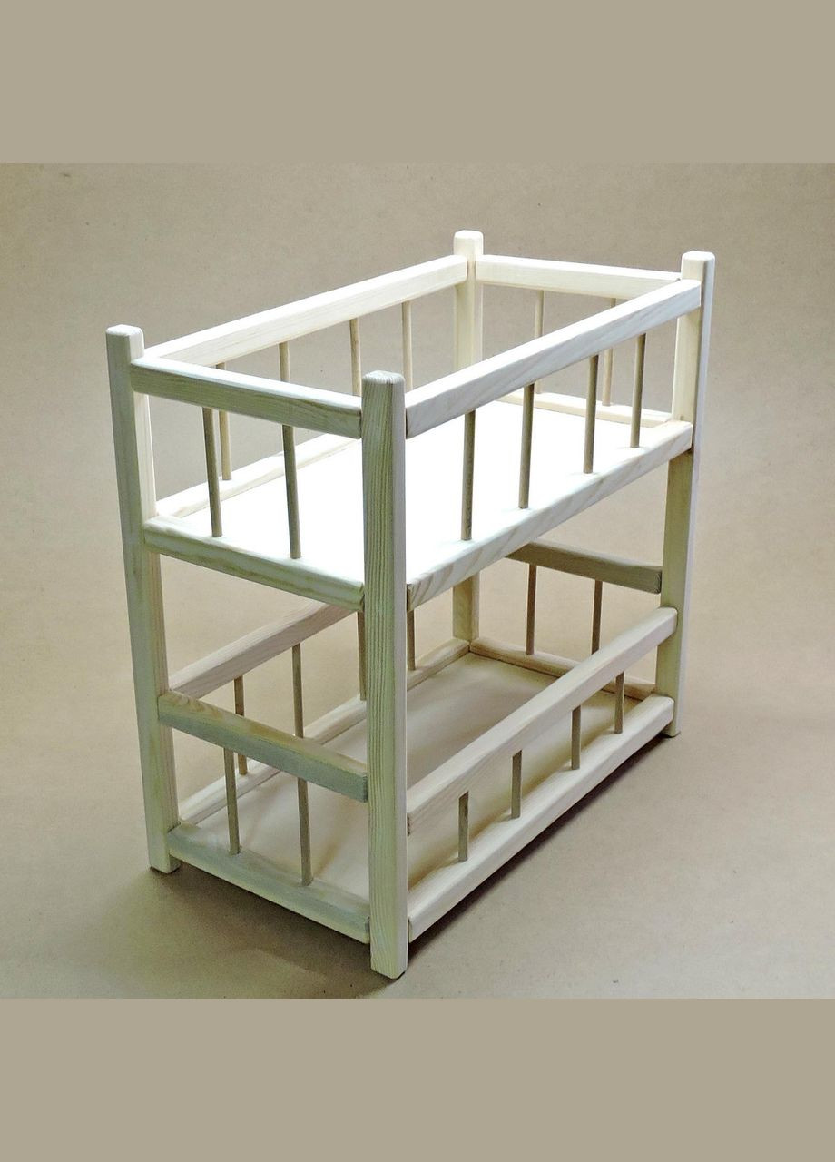 Кровать для кукол из дерева Золушка бланже (КРТ-000301) No Brand (328605244)