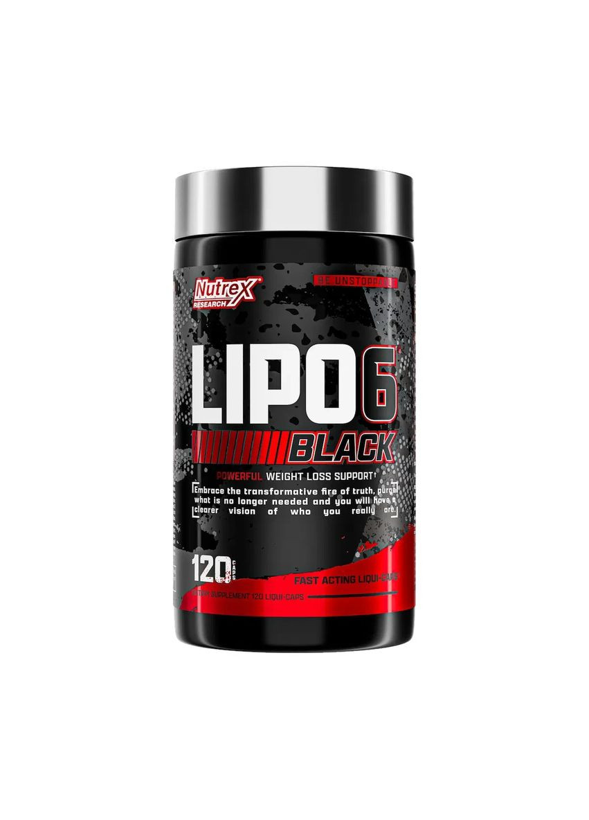 Жироспалювач Lipo-6 Black Maximum Potency 120 капсул Nutrex (362411783)