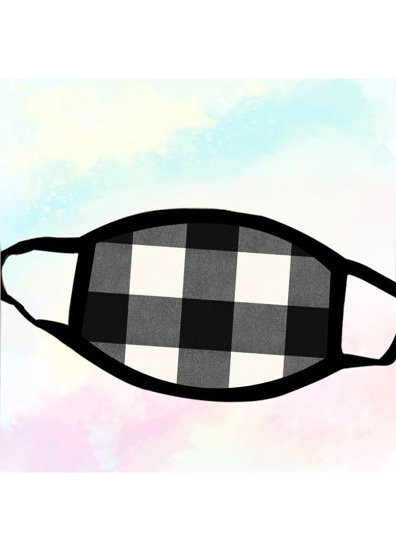Маска защитная на лицо Белая клетка Дровосек косплей 17х11 см (ms153) No Brand (360802000)