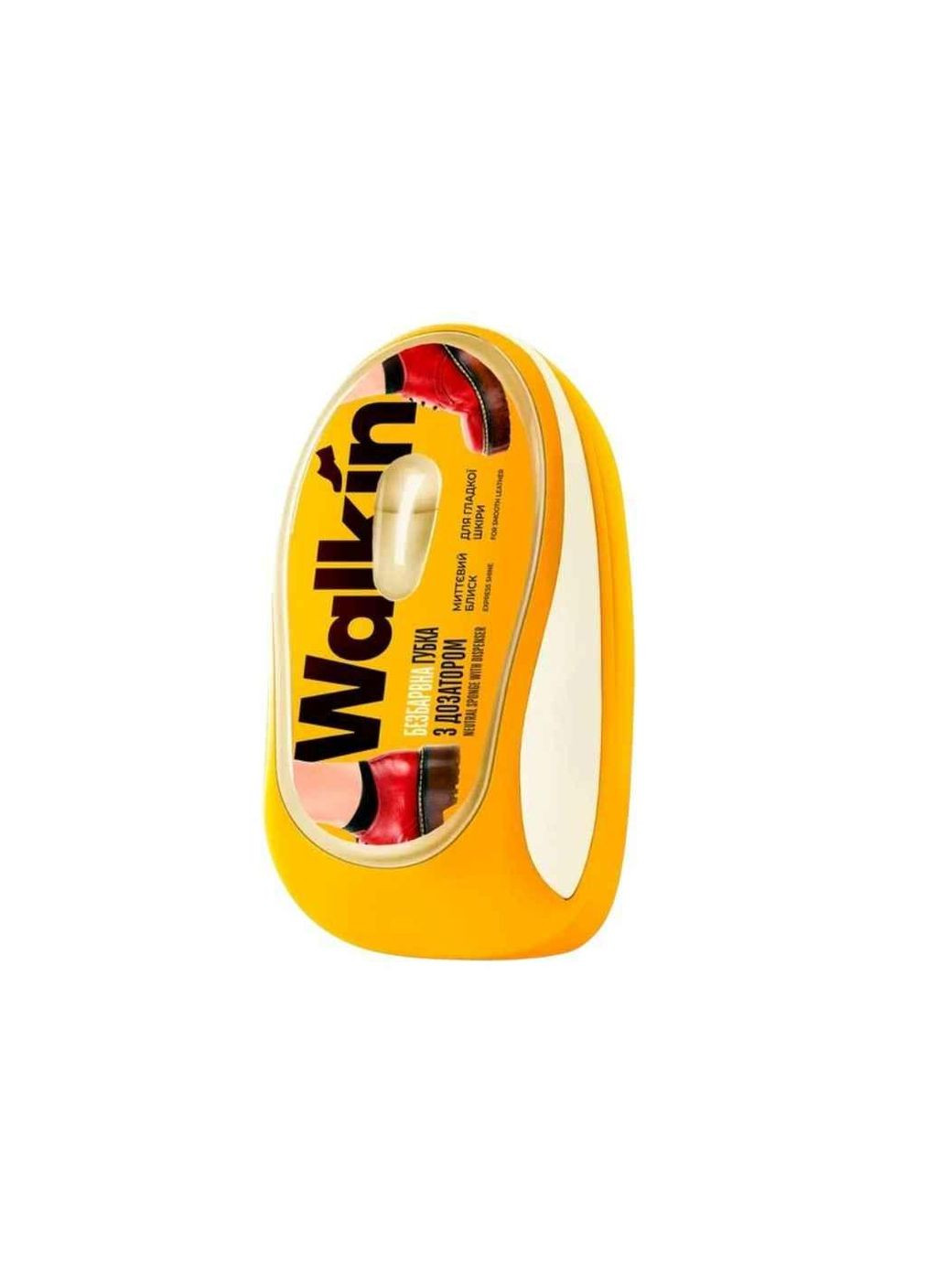 Губка для взуття З дозатором із гладкої шкіри безбарвна ТМ Walkin (370678304)