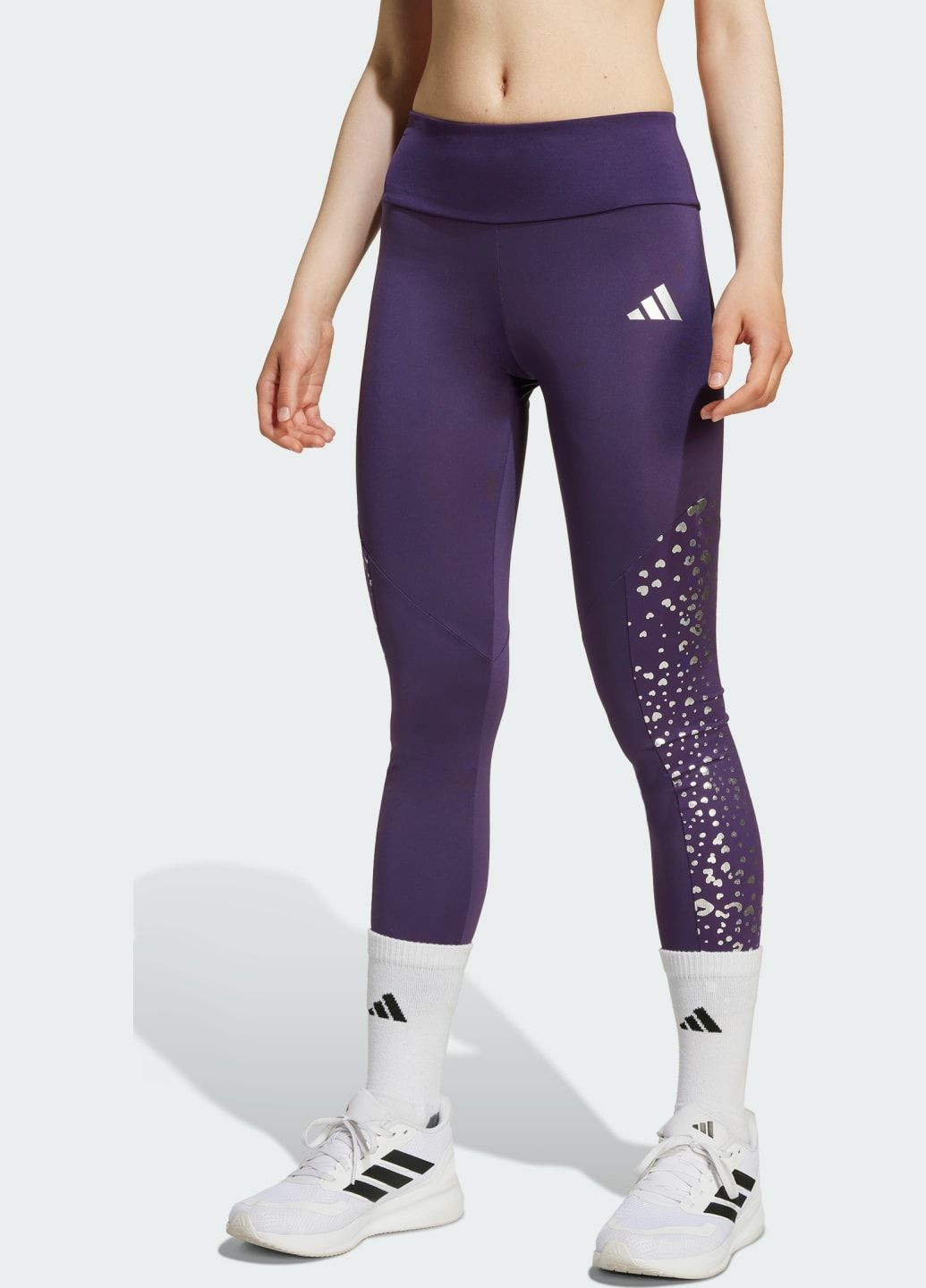 Фиолетовые демисезонные леггинсы training essentials glam print kids adidas