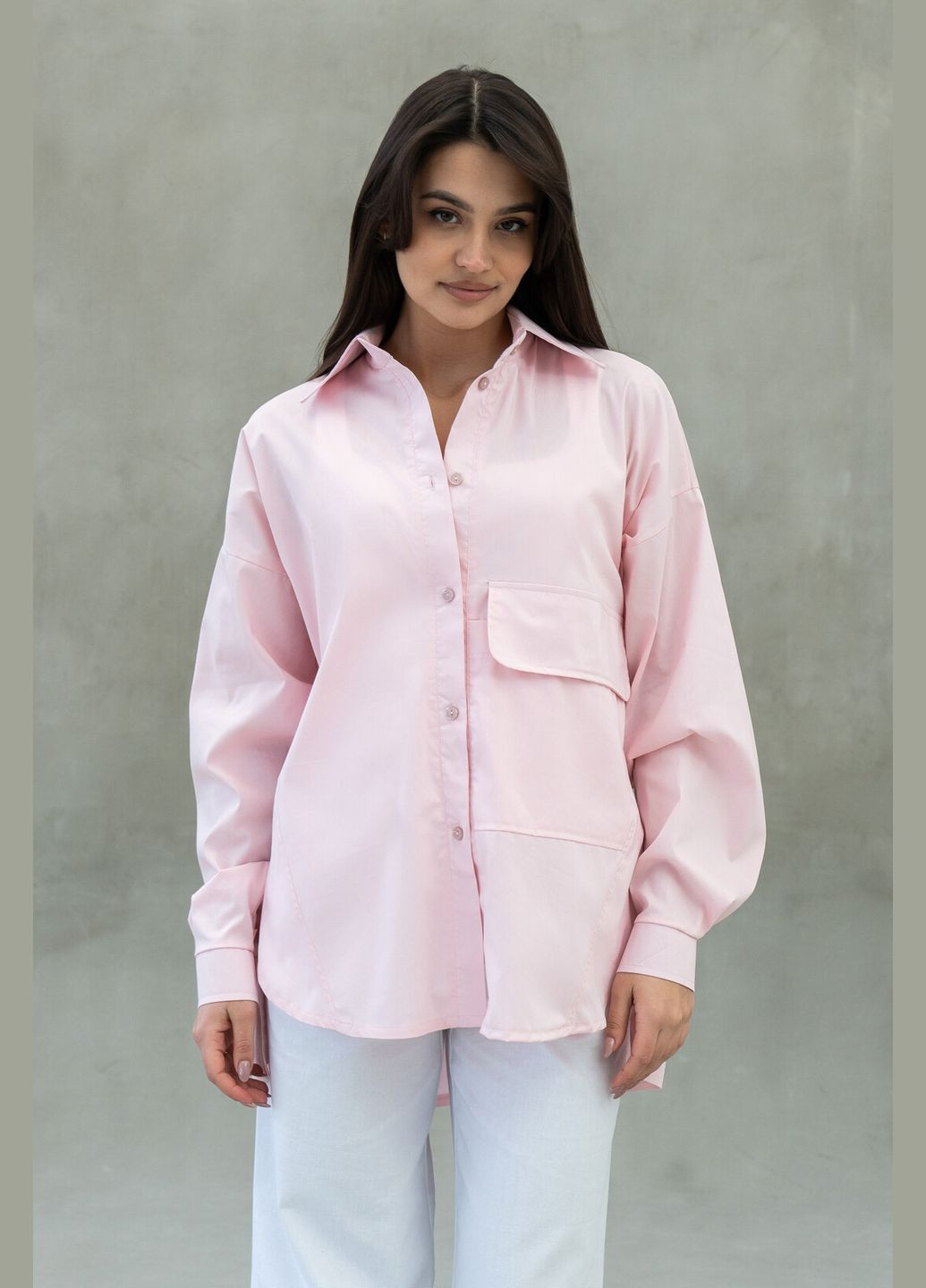 Розовая праздничный, классическая рубашка RiMari